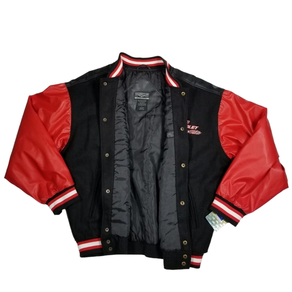 NWT Steve and Barry's Chevrolet Racing Bomber Letterman Jacket Men's Size Large - Picture 3 of 16
